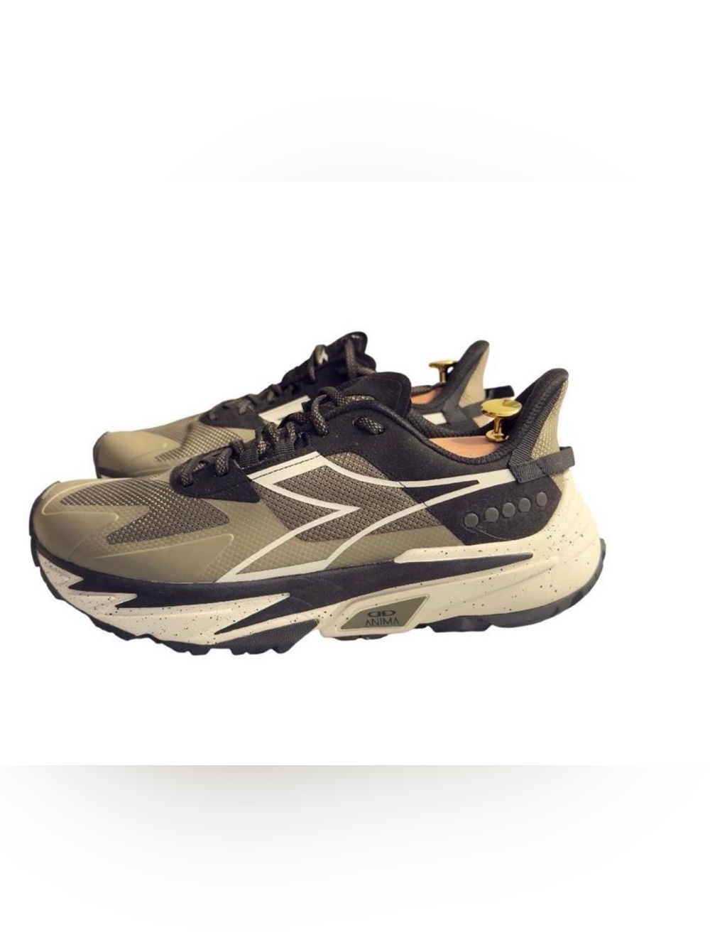 Diadora Men’s Olive Green & Black Lightweight Running Sneakers Size 10.5